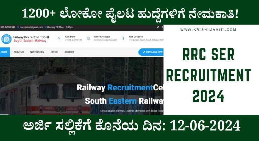 RRC SER Recruitment-2024: ರೈಲ್ವೆ ಇಲಾಖೆಯಲ್ಲಿ 1200+ ಲೋಕೋ ಪೈಲಟ ಹುದ್ದೆಗಳಿಗೆ ಅರ್ಜಿ ಅಹ್ವಾನ!