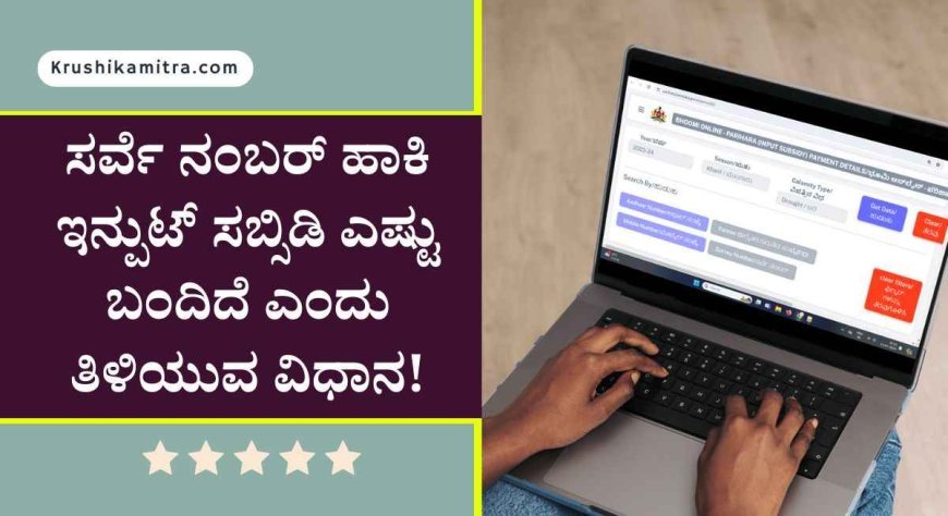 Input subsidy amount-ನಿಮ್ಮ ಸರ್ವೆ ನಂಬರ್ ಹಾಕಿ ಬರಪರಿಹಾರದ ಇನ್ಪುಟ್ ಸಬ್ಸಿಡಿ ಎಷ್ಟು ಬಂದಿದೆ ಎಂದು ತಿಳಿಯಿರಿ!