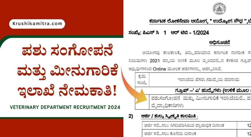 veterinary doctor application-400 ಪಶು ವೈದ್ಯಾಧಿಕಾರಿ ಹುದ್ದೆಗಳ ನೇಮಕಾತಿಗೆ ಅರ್ಜಿ! ಇಲ್ಲಿದೆ ಕಂಪ್ಲೀಟ್ ಡೀಟೈಲ್ಸ್