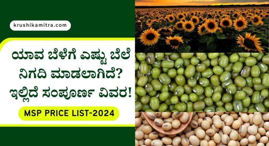 MSP price-ರೈತರಿಗೆ ಸಿಹಿ ಸುದ್ದಿ 4 ಬೆಳೆಗಳನ್ನು ಬೆಂಬಲ ಬೆಲೆಯಲ್ಲಿ ಖರೀದಿ! ಯಾವ ಬೆಳೆಗೆ ಎಷ್ಟು ಬೆಲೆ?