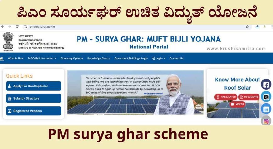 Surya ghar yojana- ಪಿಎಂ ಸೂರ್ಯಘರ್ ಉಚಿತ ವಿದ್ಯುತ್ ಯೋಜನೆ, ಸಹಾಯಧನ ಎಷ್ಟು? ಯಾರೆಲ್ಲ ಅರ್ಜಿ ಸಲ್ಲಿಸಬಹುದು? ಇಲ್ಲಿದೆ ಸಂಪೂರ್ಣ ವಿವರ